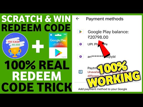 Scratch And Free Google Play Redeem Code | Free Redeem Code For Play Store | Play Store Redeem Code