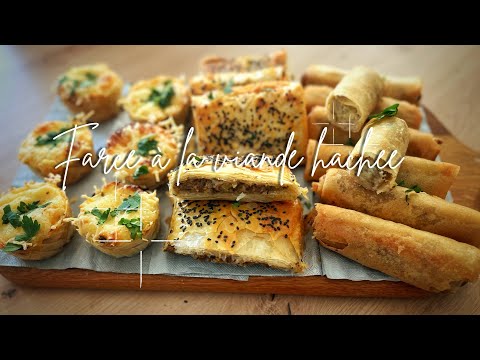 3 recettes gourmandes et faciles avec une farce à la viande hachée | Ramadan Special 🌙