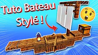 🔥 Comment Construire un Petit Bateau Stylé dans Minecraft ? (Facile & Rapide !) 🚢 #minecraft