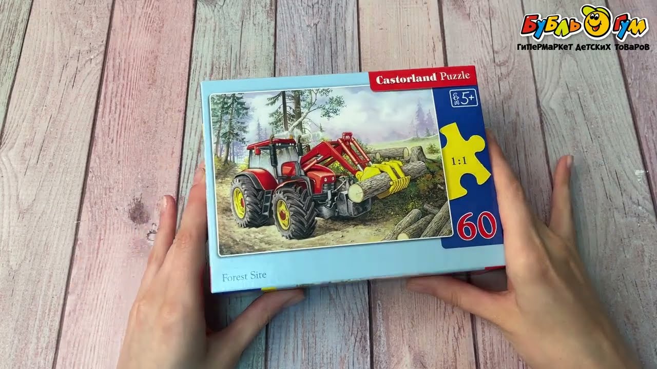 Пазлы Castorland Трактор 60эл - видео