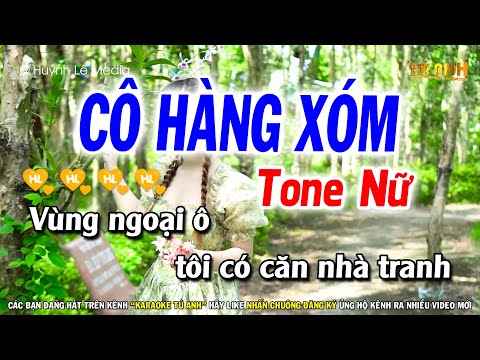 Cô Hàng Xóm – Karaoke Tone Nữ – Dễ Hát – Nhạc Sống Tú Anh