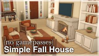 Bloxburg - Simple Fall House Speedbuild 🍁 (no gamepasses) | interior + full tour | Roblox