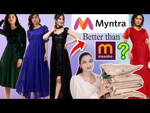 😱WOW‼️ Better than Meesho?? Myntra Dress haul | latest Party gown haul | Long dresses