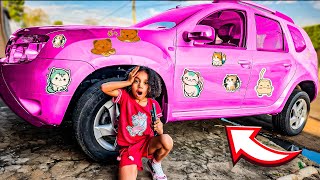 PINTEI O CARRO DO MEU PAI COM CANETINHA (ele me bateu?)😭😭