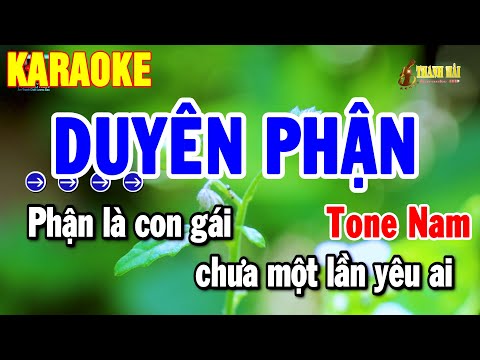 Karaoke Duyên Phận Tone Nam Nhạc Rumba Dễ Hát 2025 | Thanh Hải