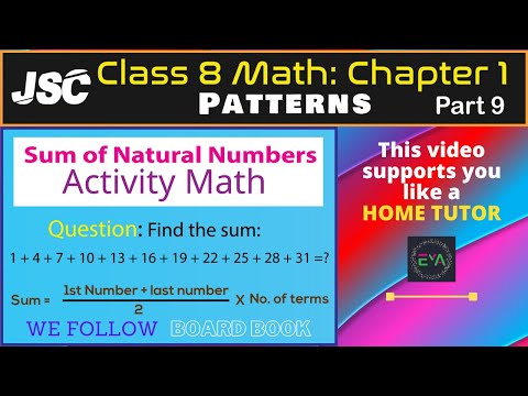 Sum of natural numbers | Activity math | Class 8 Math...