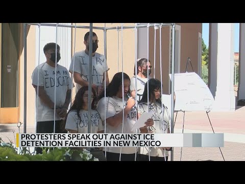 YouTube video thumbnail: Protestors Voice ICE Facility Contract Concerns at New Mexico Roundhouse