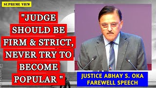 Hon'ble Justice Abhay S. Oka's  Farewell Speech Before Retirement #supremeview