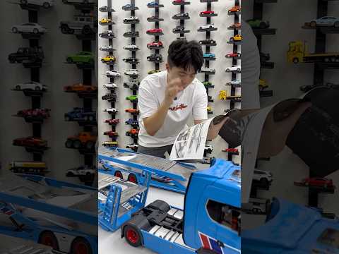 Unboxing NZG Scania V8 730 S Lohr Car Transporter Scale 1:18 Diecast Model Car #cthtoys #scania
