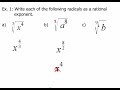 Exploring Radicals and Rational Exponents