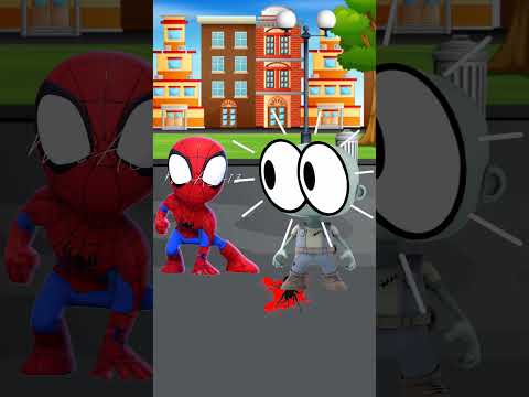 Dont stop on the spider!! #funny #animation #cartoon #shorts #spiderman #spider #zombie #23.1.2100