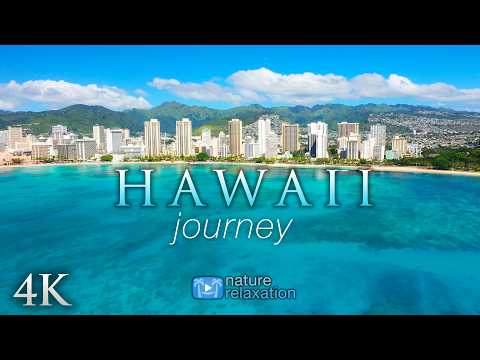 Hawaii Journey [4K] Oahu, Maui, Kauai Drone + Trail + Beach Scenes w/ Calming Music & Ocean Sounds