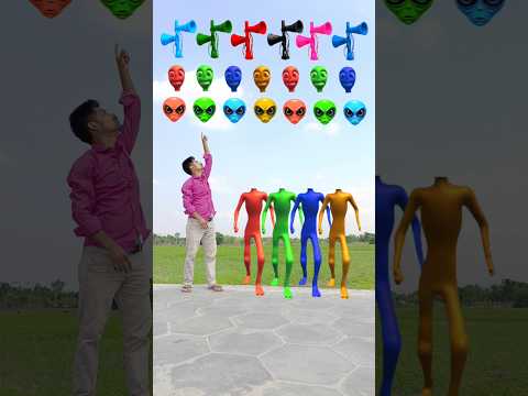 Four danda nadang dancing alien & cute brother correct head matching vfx video