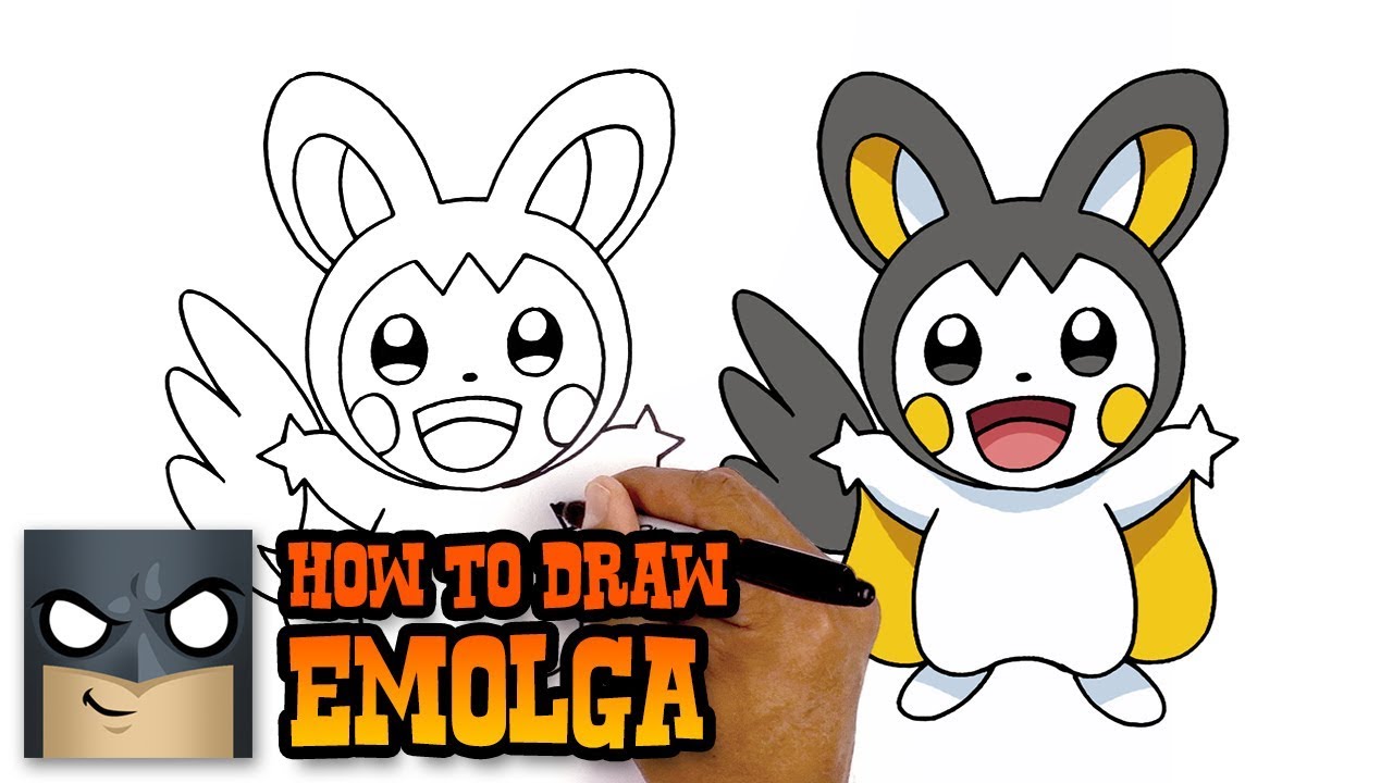 How to Draw Pokemon - Emolga - Step-by-Step