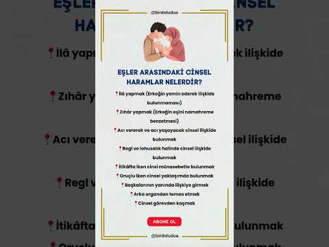 EŞLER ARASINDAKİ CİNSEL HARAMLAR NELERDİR?