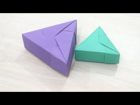 How to make paper triangle box easy- Origami triangular box