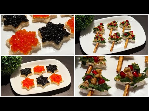 🎄 2 Snacks für die Weihnachtsparty – Sterne und Weihnachtsbäume.