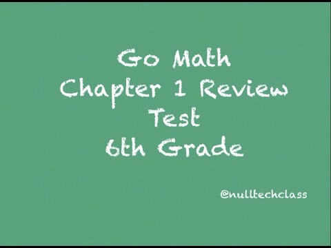 6th Grade Chapter 1 Math Test Review