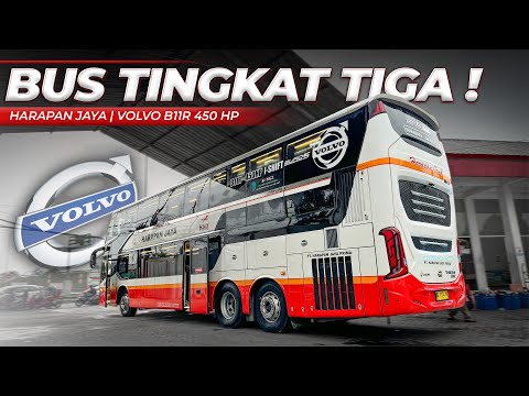 NAIK BUS TINGKAT 3, GIMANA RASANYA ?? Harapan Jaya DD Combi 3 Deck Jakarta - Malang #1