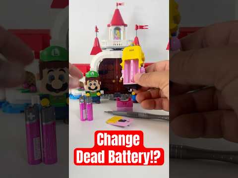🪫🔋Change Dead Batteries Lego Peach 🪫🔋#lego #peach #peaches  #legopeach