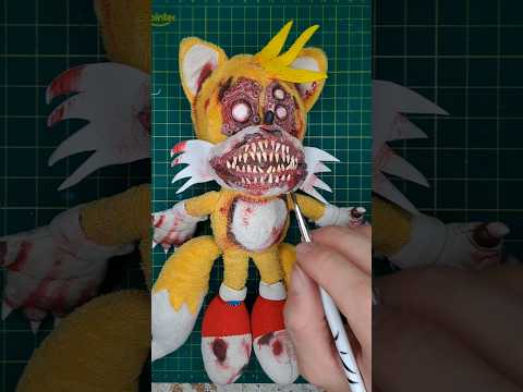 HICE a TAILS CURSED #sonic #art #arte #shorts #videogames #manualidades #foami #cursed #toys