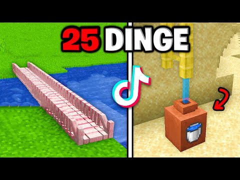 25 DINGE in MINECRAFT die du wirklich BAUEN kannst!