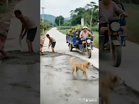 #It's not easy for migrant workers #Real shots of the construction site #Awards of confusing dog