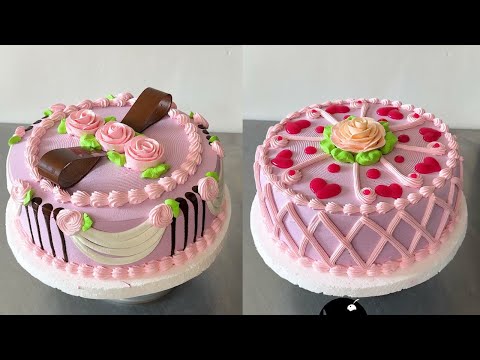 como decorar tortas con rosas en chantilly