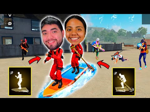 RETO: SOLO NOS PODEMOS MOVER CON LOS NUEVOS EMOTES EN FREEFIRE🤣
