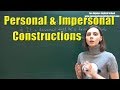 Impersonal and Personal Constructions in English