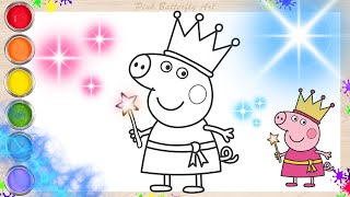 Peppa Pig  Drawing and Coloring Animations for Kids and Toddlers #peppa #pinkbutterflyart #easy