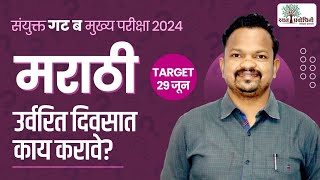 संयुक्त गट ब मुख्य परीक्षा 2024 | मराठी विषयाची अखेरची तयारी कशी करावी? #marathi #rayatprabodhini