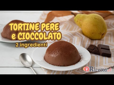 Tortine pere e cioccolato (2 ingredienti, senza farina, senza uova, senza glutine) - Ricetta.it