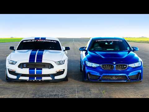 BMW M4 cs vs 셸비 GT 350 - 드래그 레이스!