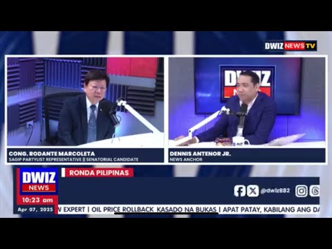 Senatorial Candidate Rodante Marcoleta sa Ronda Pilipinas kasama si Dennis Antenor Jr.