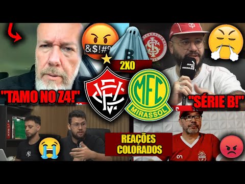 REAÇÕES dos COLORADOS com INTER no Z4 - VITÓRIA 2X0 MIRASSOL - BRASILEIRÃO 2025 - REACT VAMOS RIR