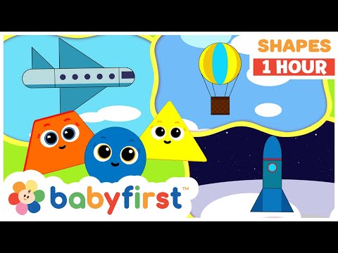 Shapes School | Educational videos for kids | Learning Shapes | Plane | Balloon & More | BabyFirstTV