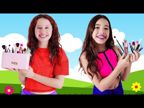 💄 Valentina e Nikole querem a mesma MAQUIAGEM para crianças!!