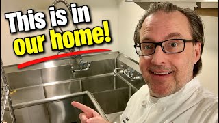 How we have a commercial kitchen in the basement of our home!