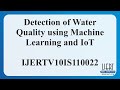 Water Quality Detection System Concepts