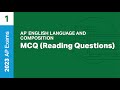 AP English Language Reading Multiple Choice Practice