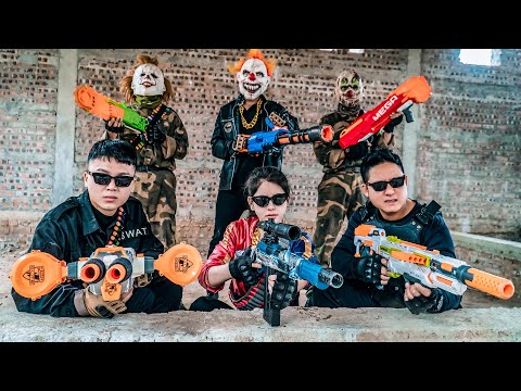 LTT Films : Silver Flash Nerf Guns Fight Fight The Tiger Mask Army Can The Team Escape in Time?