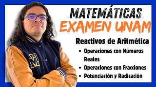 15 Reactivos de MATEMÁTICAS para el EXAMEN de ADMISIÓN A LA UNAM | Operaciones con Números Reales