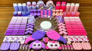 Mixing Glossy Slime with Purple vs Pink Pony Items! #55