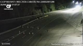 Bandidos fecham pista da Imigrantes com cones, para tentar roubar motoristas.