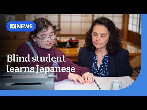 YouTube video thumbnail: Blind Student Learns Japanese Using Braille