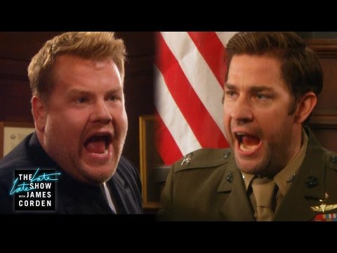 John Krasinski & James Corden Prove Their Chemisty As They Recreate & Get Fired From Pulp Fiction, Gone With The Wind, & More! -- Watch!