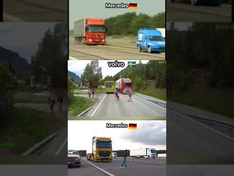 🚛 “اختبار فرامل الشاحنات | Truck Brake Test – Mercedes vs Volvo vs Howo