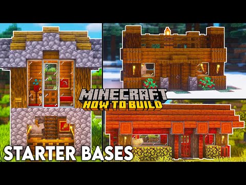 Minecraft: 3 Simple Starter Houses | 3 Different Biomes