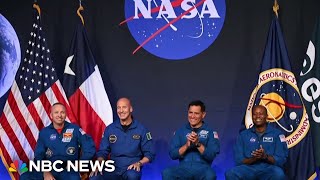 YouTube video thumbnail: NASA Reveals the Four Astronauts who Will Head to Space for the Artemis III Mission